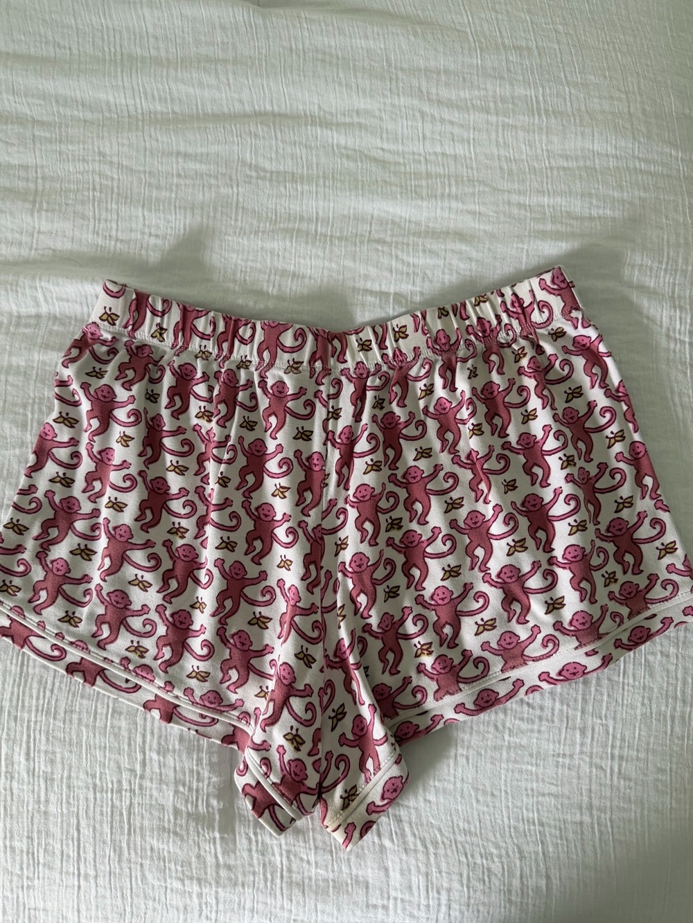 Roller Rabbit Pink Monkey-Print Short Pajama Set - Picture 3 of 4